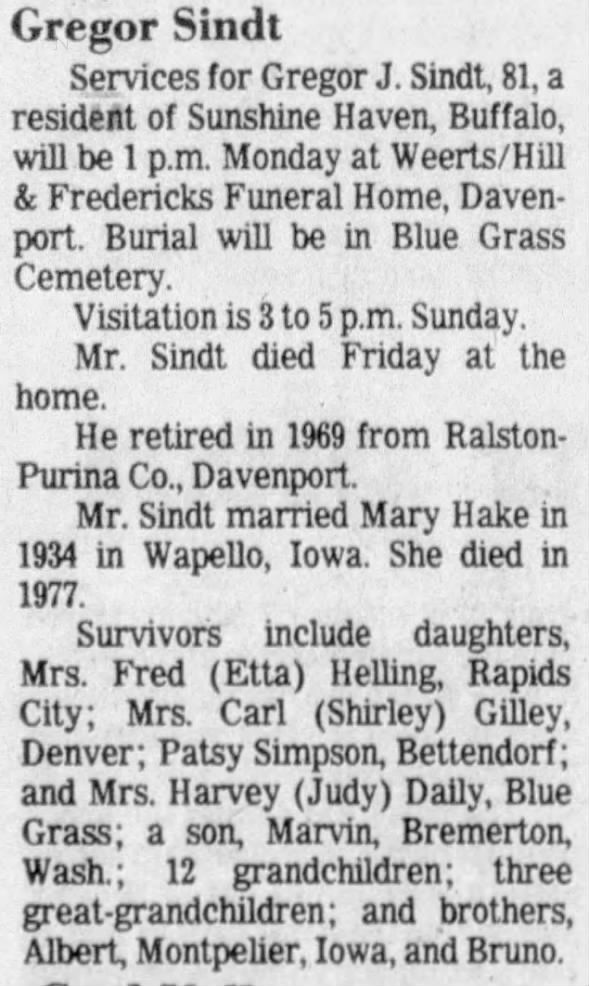 Clipping from Quad-City Times